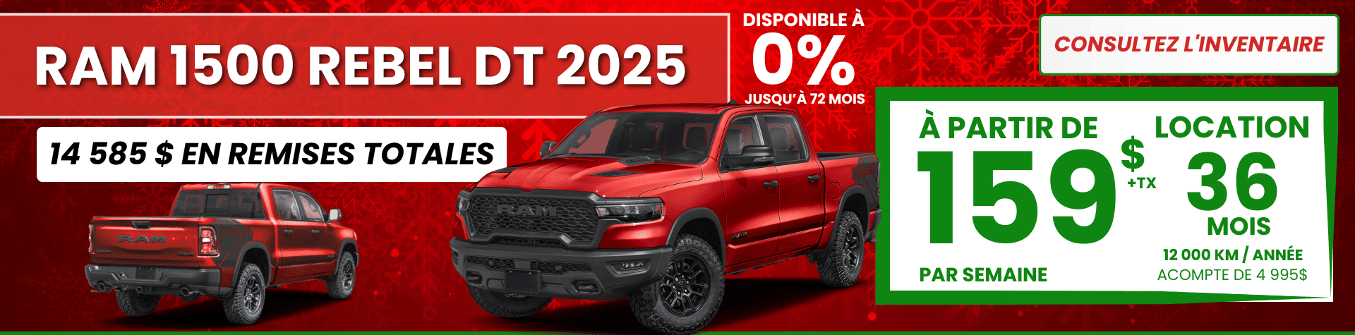 RAM 1500 Rebel temps des fêtes - décembre