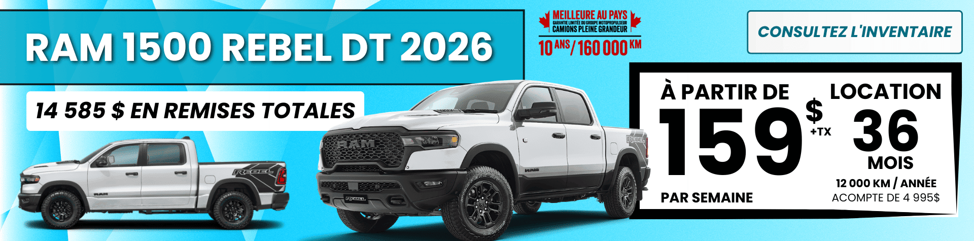 Ram 1500 Rebel 2026 chez Boucherville Chrysler