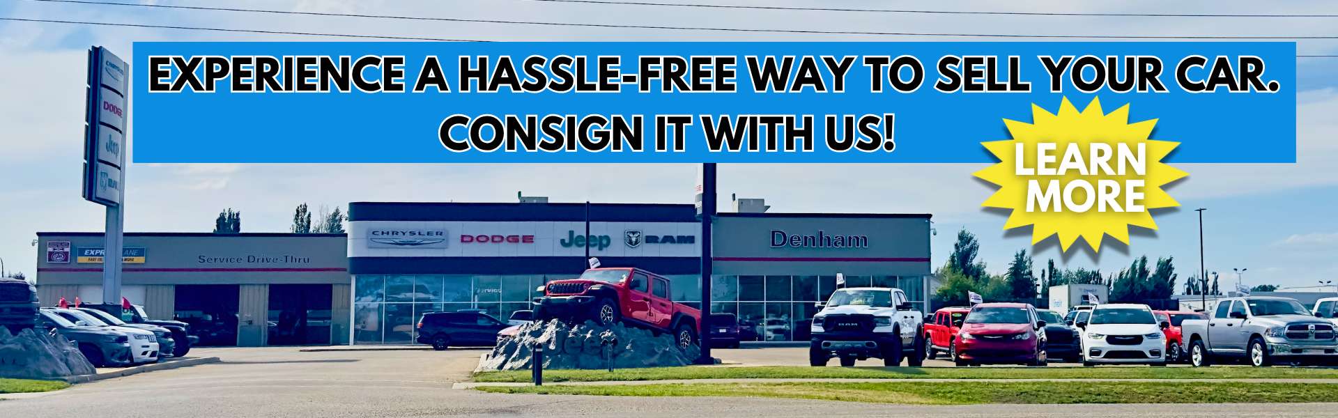Denham Chrysler Jeep Lloydminster Consignment Service Information.