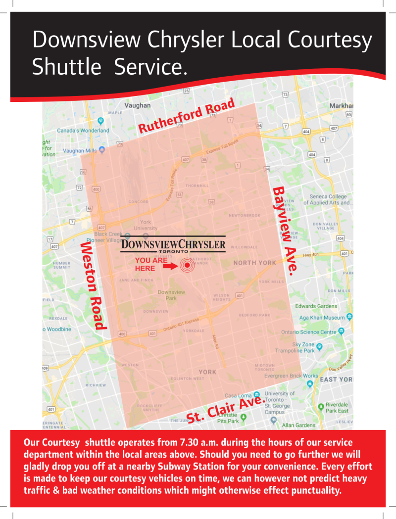 Shuttle Service Map