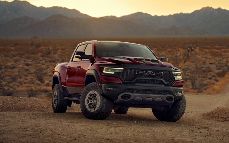 RAM 1500 TRX in the desert