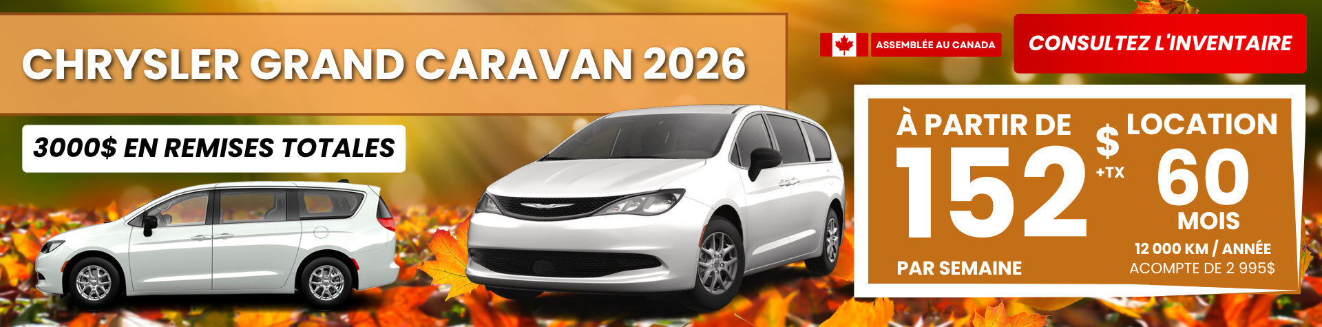 Chrysler Grand Caravan Sxt 2026 - octobre Chrysler Grand Caravan Sxt 2026 - octobre