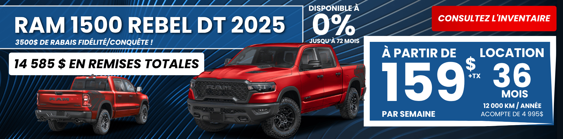 RAM 1500 Rebel 2025 Crew cab - novembre