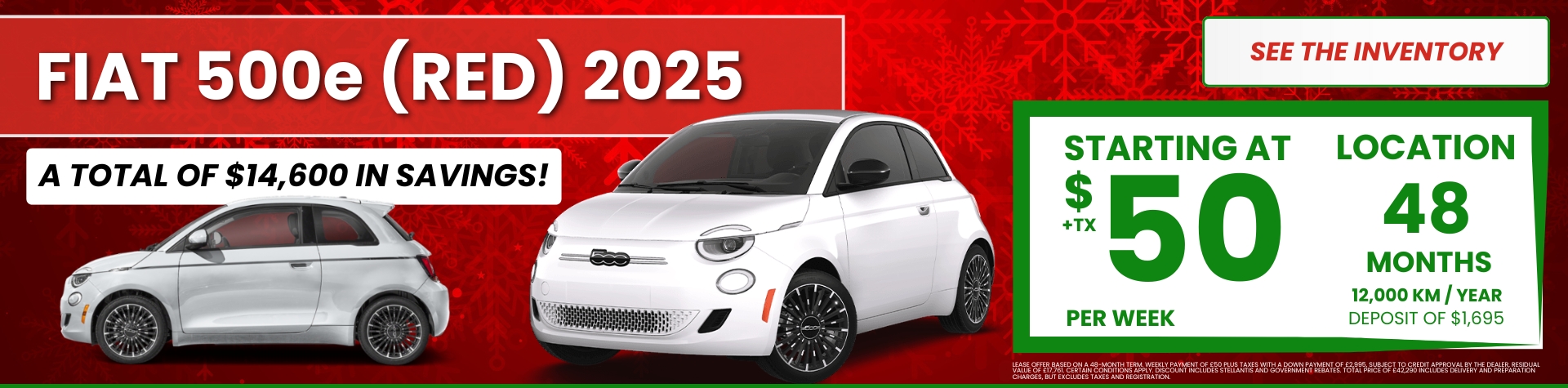Fiat 500e holiday season - December