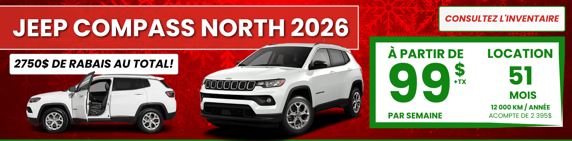 JEEP COMPASS NORTH - Décembre