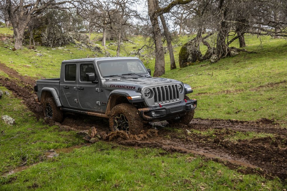 Jeep on a dirt trail