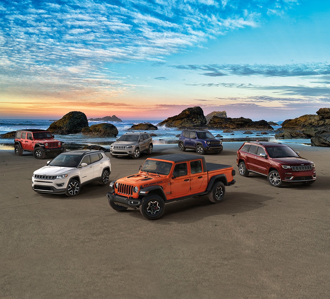 The 2020 Jeep Family On a Beach