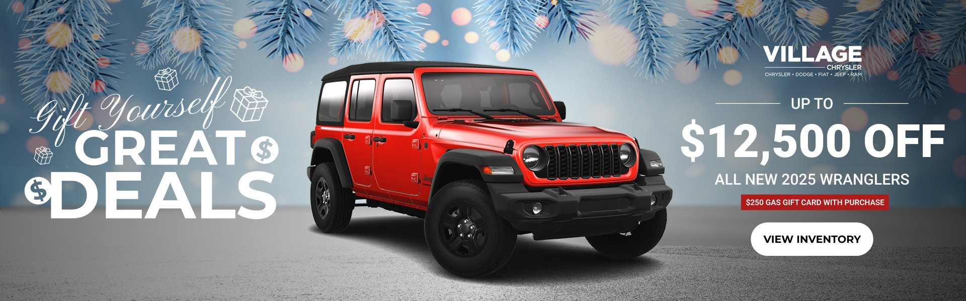 Great Deals Offer with a Red Jeep Wrangler