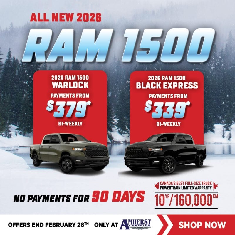 2026 Ram 1500 Black Express and Warlock