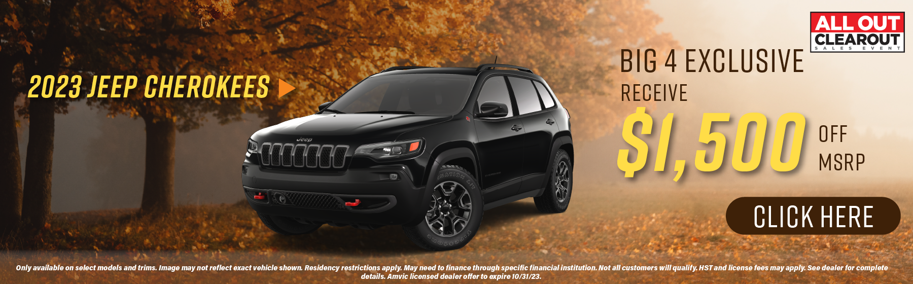 2023 Jeep Cherokees Big 4 Motors