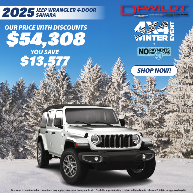2025 Jeep Wrangler Sahara -  January 2026 Special