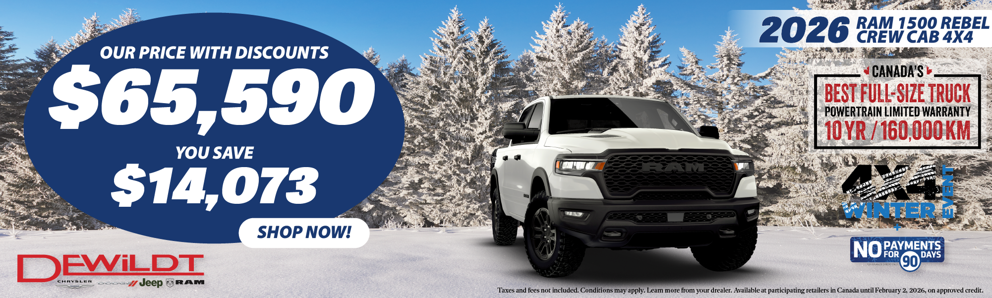 2026 RAM 1500 REBEL CREW CAB 4X4