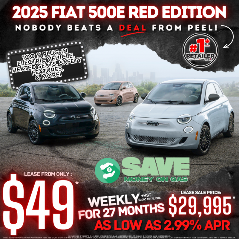 2025 FIAT 500e LEASE SPECIAL