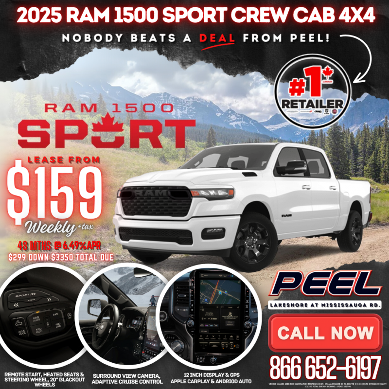 2025 RAM 1500 SPORT CREW CAB 4X4