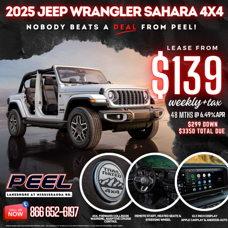 2025 Jeep Wrangler Sahara Lease