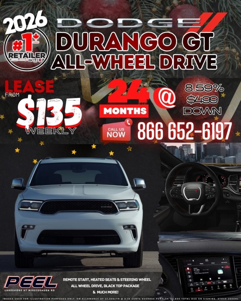 2026 DODGE DURANGO GT AWD Lease Deal