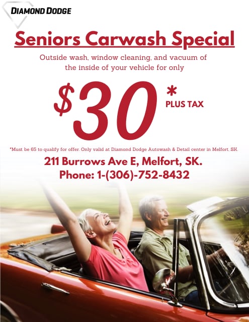 Seniors car wash specials information