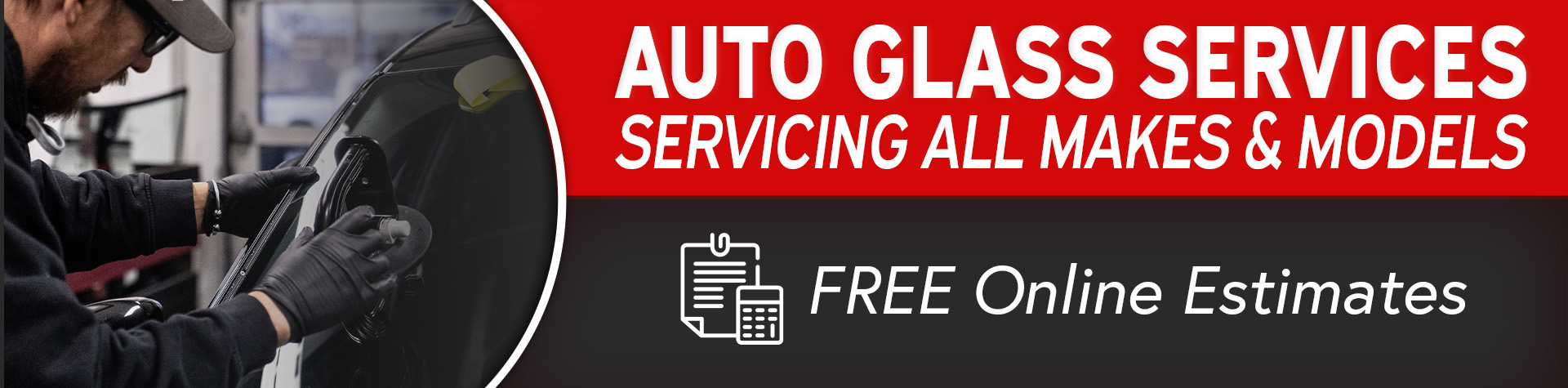 All Makes Auto Glass Dealer Banner - B4 Auto Glass Service banner promoting all makes and models.