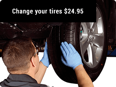 Mechanic changing tire